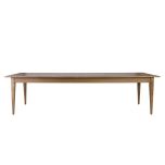 Block and chisel oak dining table