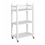 flat white liz bathroom trolley on castors