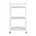 flat white liz bathroom trolley on castors