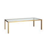 Sibley coffee table metal frame with glass top