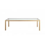 Sibley coffee table metal frame with glass top