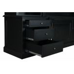 Hampshire tv unit large in black matt