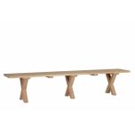 Block and chisel Croxley iroko wood bench