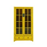 Cabinet with glass doors and drawers