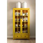 Cabinet with glass doors and drawers