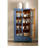 Cabinet with glass doors and drawers