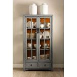 Cabinet with glass doors and drawers