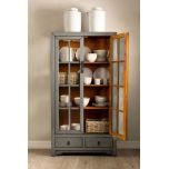Cabinet with glass doors and drawers