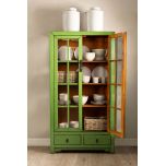 Cabinet with glass doors and drawers