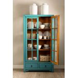Cabinet with glass doors and drawers