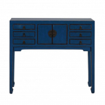 dark blue lacquered chinese console