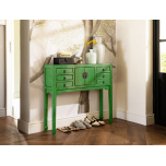 green lacquered chinese console 