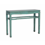 blue lacquered asian inspired console