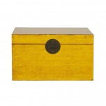 yellow lacquered storage kist