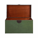 olive green lacquered storage kist 