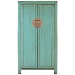 Block & Chisel blue distressed wooden cabinet