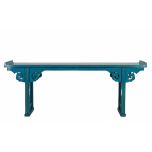 Block & Chisel decorative blue distressed asian console