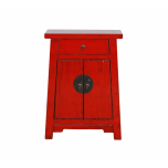 Red lacquered Chinese cabinet with storage