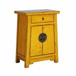 Painted lacquered cabinet with 2 doors and 1 drawer