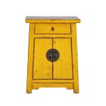 Painted lacquered cabinet with 2 doors and 1 drawer