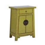 Painted lacquered cabinet with 2 doors and 1 drawer
