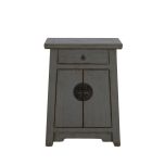 Painted lacquered cabinet with 2 doors and 1 drawer