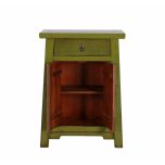 Painted lacquered cabinet with 2 doors and 1 drawer