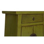 Painted lacquered cabinet with 2 doors and 1 drawer
