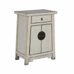 Painted lacquered cabinet with 2 doors and 1 drawer