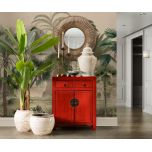Painted cabinet with 2 doors and 2 drawers