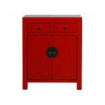 Painted cabinet with 2 doors and 2 drawers