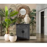 Painted cabinet with 2 doors and 2 drawers