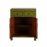 Painted cabinet with 2 doors and 2 drawers