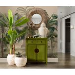 Painted cabinet with 2 doors and 2 drawers