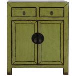 Block & Chisel green wooden cabinet