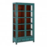 turquoise lacquered chinese glass display