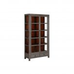Painted cabinet with glass doors and drawers