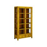 Painted cabinet with glass doors and drawers