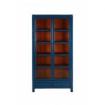 Painted cabinet with glass doors and drawers