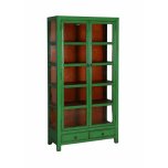 Green lacquered display cabinet