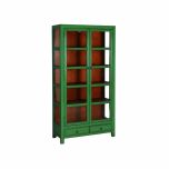 Painted cabinet with glass doors and drawers