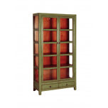 Lacquered Chinese display cabinet with glass