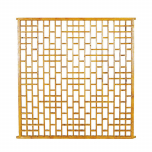 Yellow lacquered cut out wall decor