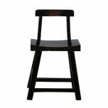 black lacquered asian inspired chair 