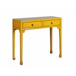 two drawer lacquered console 