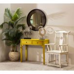 two drawer lacquered console 