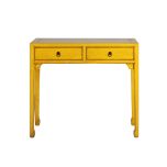 two drawer lacquered console 