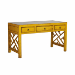 yellow lacquered desk 3 drawers