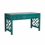turquoise lacquered desk with 3 drawers