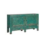 Painted lacquered sideboard with distressed finish